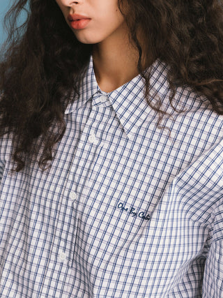 ONE BY CUBIC Checked Oversized Cotton Shirt