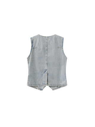 100% Cotton Denim Waistcoat