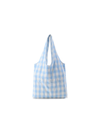 CUBIC 3D Embroidered Checked Canvas Bag