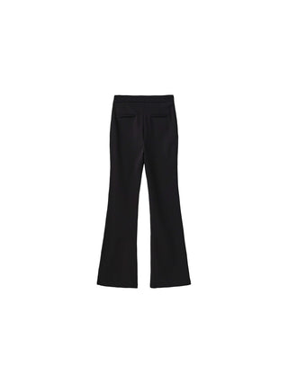 High Waisted Flared High Elastic Trousers