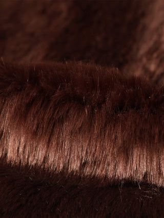 Square Patchwork Furry Coat