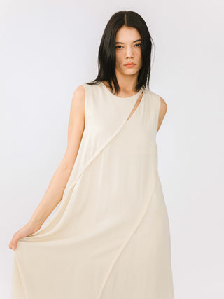 Irregular Stitching Sleeveless Dress