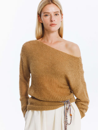 Off The Shoulder Stacked Long Sleeved Sweater