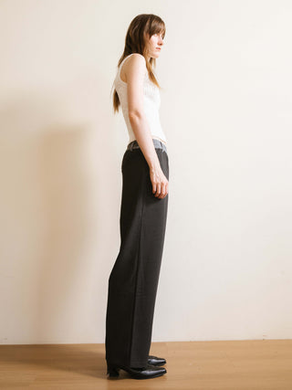 Colorblock Casual Straight Trousers