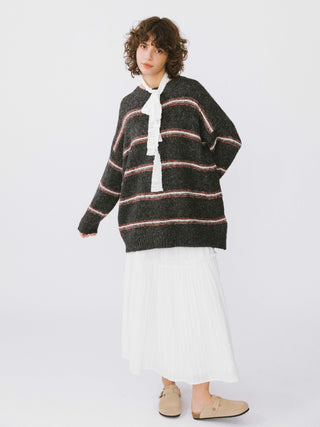 Striped Long Oversized Sweater