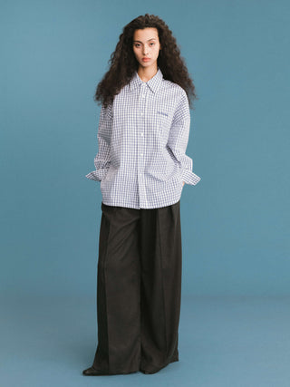 ONE BY CUBIC Checked Oversized Cotton Shirt