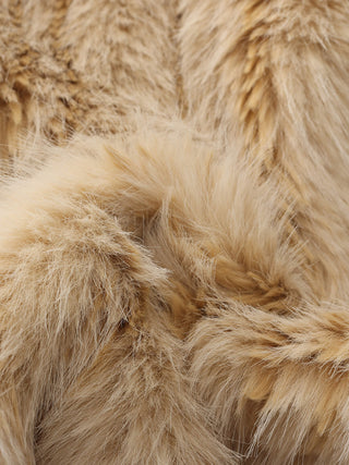 Wheat Faux Fur Short Coat