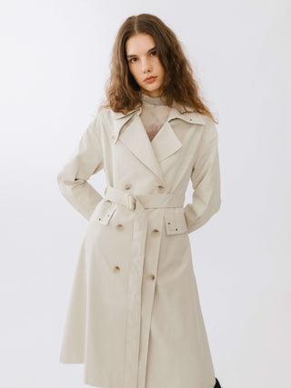 Light Double Breasted Trench Coat