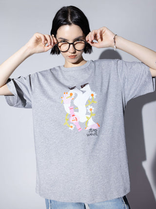 Stay Weird Oversized Printed T-Shirt