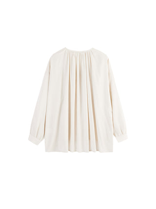 CUBIC Women's Oversized A-line Pleated Blouse