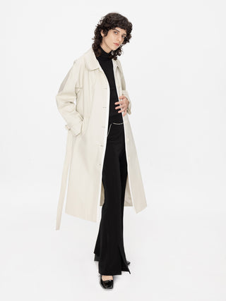 Doll Collar Belted Trench Coat