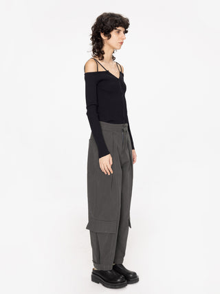 Pleat Cargo Trousers