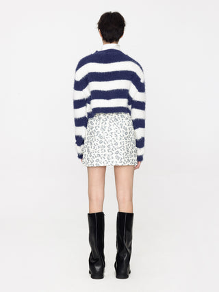 Leopard Print Multi-Pocketed Mini Skirt
