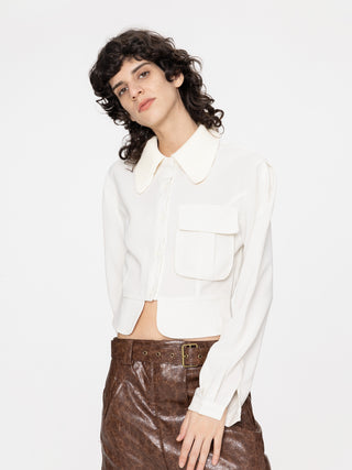 Cocoon Sleeve Cropped Jacket