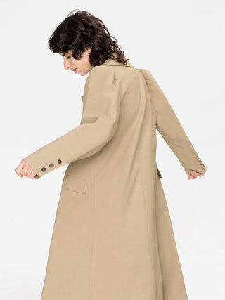 Puff Sleeve Single Breasted Trench Coat