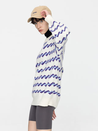 Twisted Stripe Loose Sweater