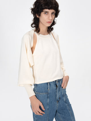 Knit Long Sleeve Top with Shoulder Cut Outs