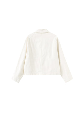 Short Asymmetric Cotton Jacket