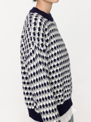 All Over Geometric Knit Sweater