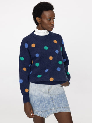 Multi-Colour Polka Dot Knitted Sweater