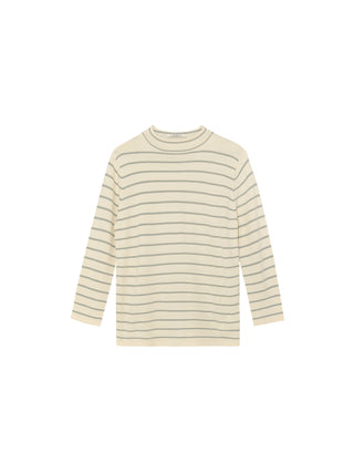 High Neck Striped Knitted Top