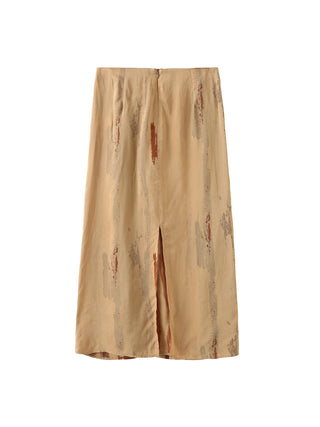 CUBIC Women's Shiny Wrapped Midi Skirt