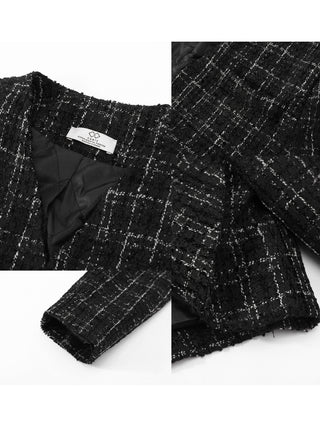 Tweed Open Cropped Coat