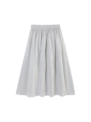 CUBIC Women's A-line Pleated Sheer Midi Skirt