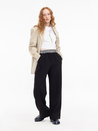 Wide Leg Casual Tailored Pants