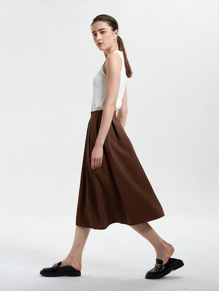 CUBIC Women's A-line Midi Skirt