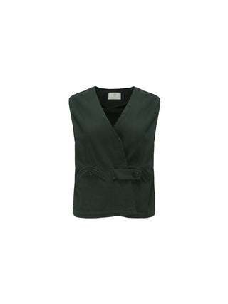 Cropped Double Breasted Waistcoat