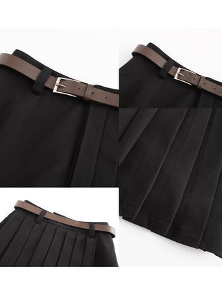 CUBIC Women's Asymmetric Pleated Mini Skirt