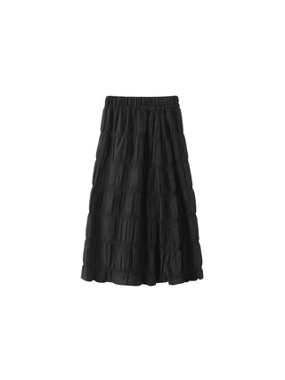 High Waisted Smocked Maxi Skirt
