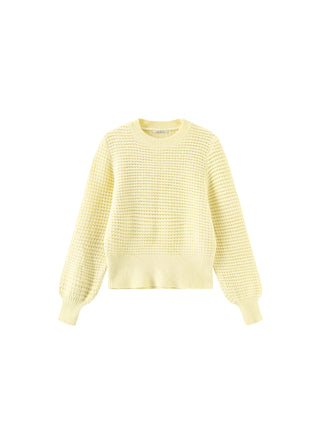 Round Neck Ribbed Knit Sweater
