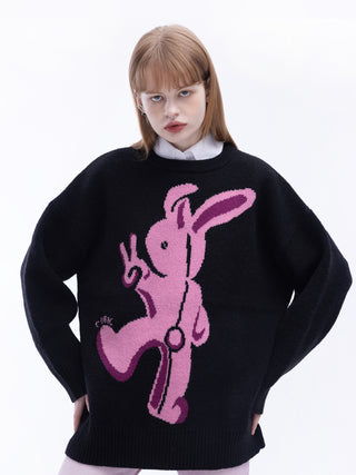 Oversized Rabbit Knit Sweater