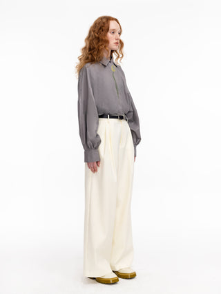High Waisted Oversized Pleated Trousers